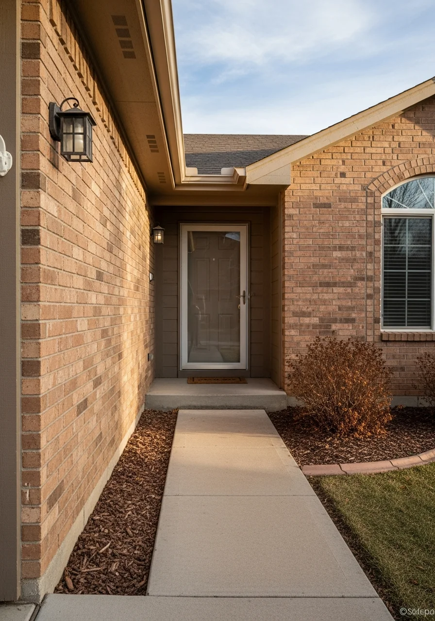 Portrait view of a North Denver home exterior showing typical suburban architecture with well-maintained landscaping.