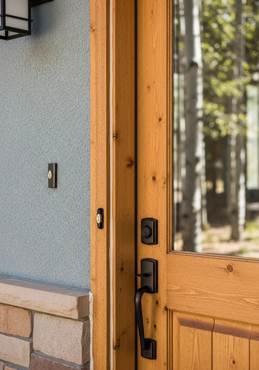 Close-up of a West Denver mountain home exterior showing quality construction suited to high-elevation conditions.